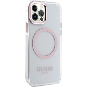 Hurtownia GSM - Etui Guess GUHMP12MHTRMP Apple iPhone 12/12 Pro růžové/pink tvrdé pouzdro Metal Outline Magsafe - GUE2626 - {ean13} - Hurt