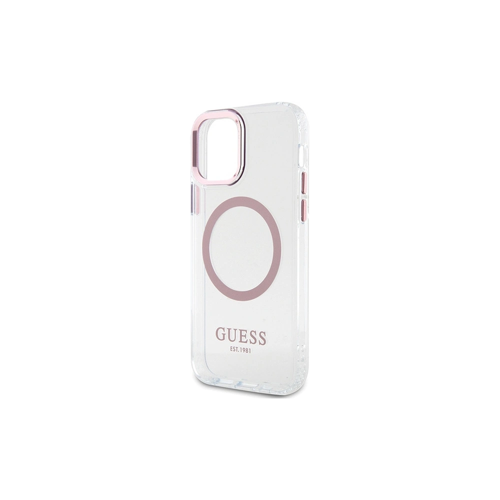 Hurtownia GSM - Etui Guess GUHMP12MHTRMP Apple iPhone 12/12 Pro rosa/pink harte Hülle Metallrand Magsafe - GUE2626 - {ean13} - Hurt