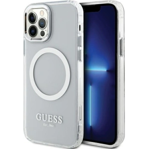 Hurtownia GSM - Etui Guess GUHMP12MHTRMS Apple iPhone 12/12 Pro stříbrný/silver hard case Metal Outline Magsafe - GUE2627 - {ean13} - Hurt