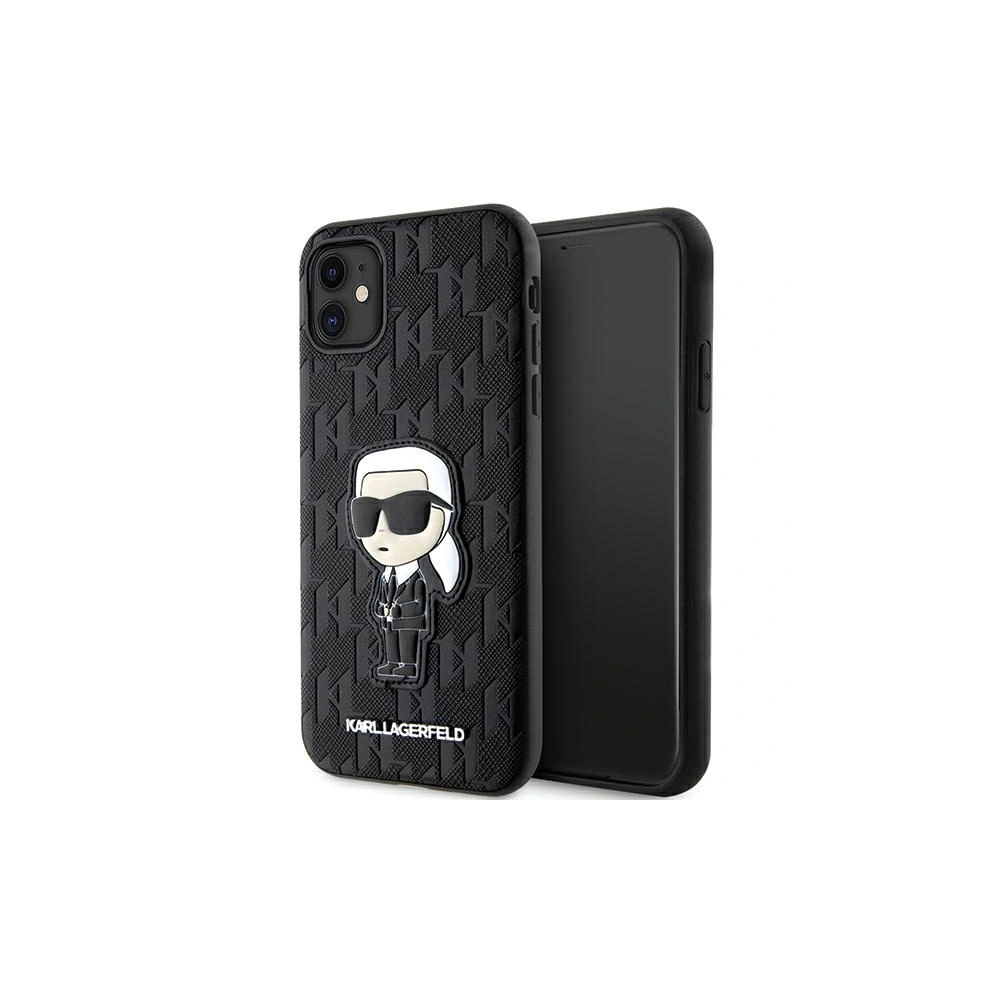 Hurtownia GSM - Etui Karl Lagerfeld KLHCN61SAKHPKK Apple iPhone 11/XR negru/schwarz Saffiano Monogram Ikonik - KLD1593 - {ean13} - Hurt