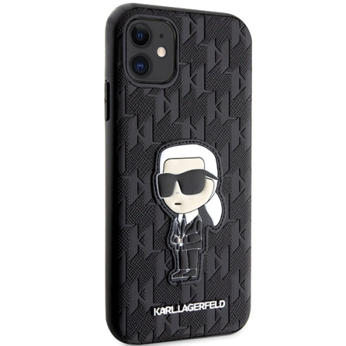 Etui Karl Lagerfeld KLHCN61SAKHPKK Apple iPhone 11/XR czarny/black Saffiano Monogram Ikonik