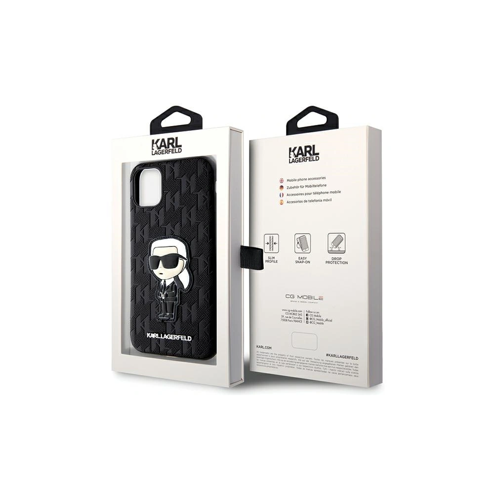 Wholesale Karl Lagerfeld KLHCN61SAKHPKK Apple iPhone 11/XR black Saffiano Monogram Ikonik - KLD1593 - {ean13} - Hurt