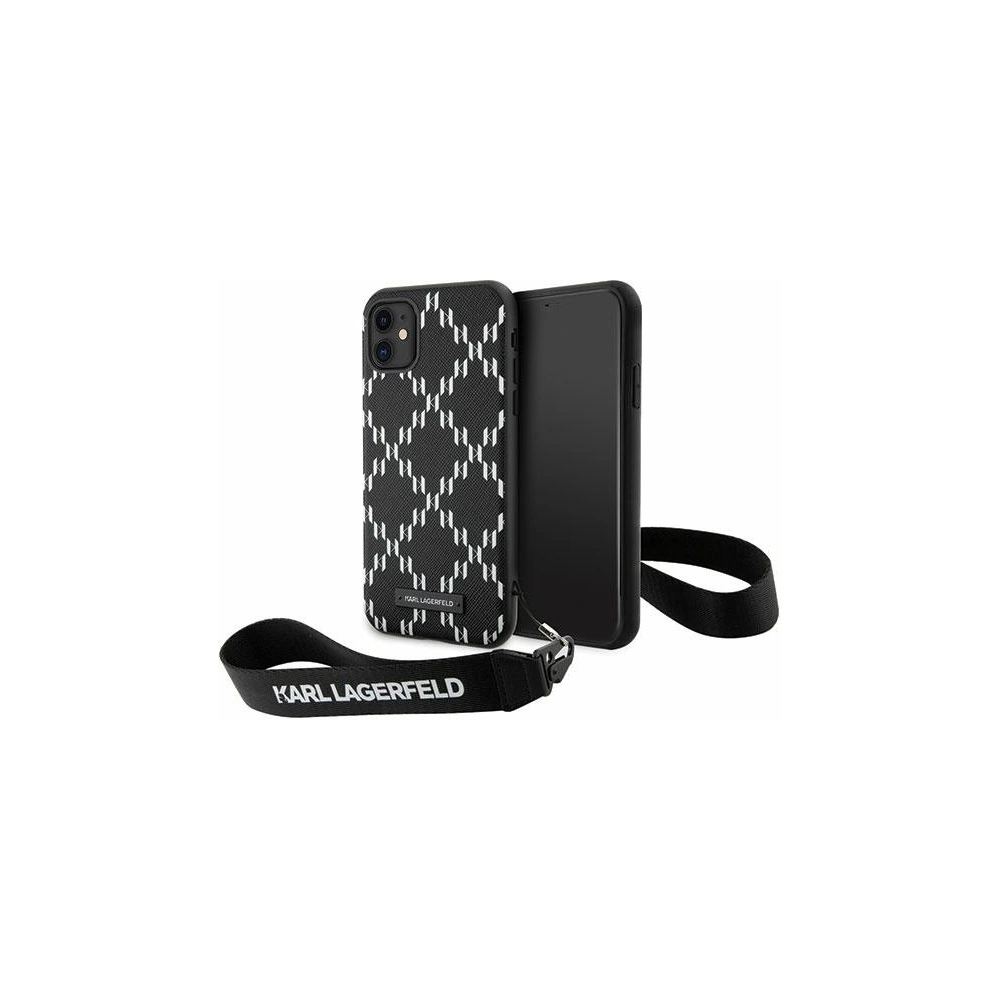 Hurtownia GSM - Etui Karl Lagerfeld KLHCN61SAKLMBSK Apple iPhone 11/XR schwarz/black hardcase Monogram Losange Saffiano - KLD1594 - {ean13} - Hurt