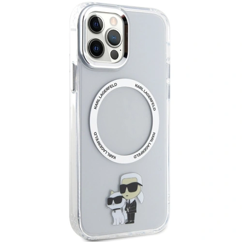 Etui Karl Lagerfeld KLHMP12MHNKCIT Apple iPhone 12/12 Pro hardcase transparent Iconic Karl&Choupette Magsafe