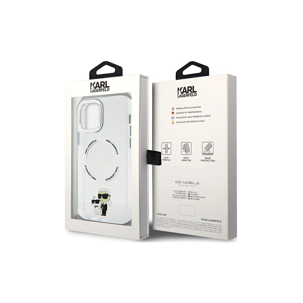 Hurtownia GSM - Etui Karl Lagerfeld KLHMP12MHNKCIT Apple iPhone 12/12 Pro Hardcase transparent Iconic Karl&Choupette Magsafe - KLD1598 - {ean13} - Hurt