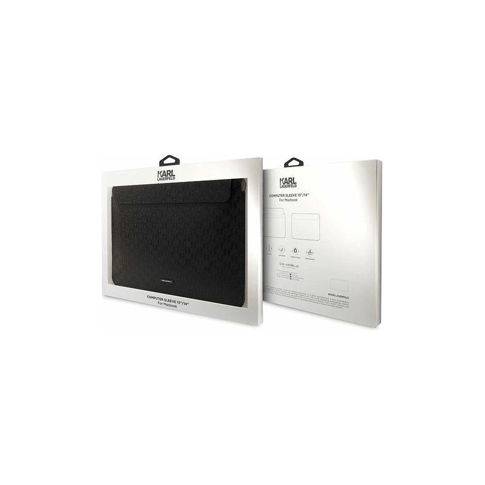 Hurtownia GSM - Etui Karl Lagerfeld Sleeve KLCS14SAKLHPK 14 inch negru/black Saffiano Plaque - KLD1600 - {ean13} - Hurt