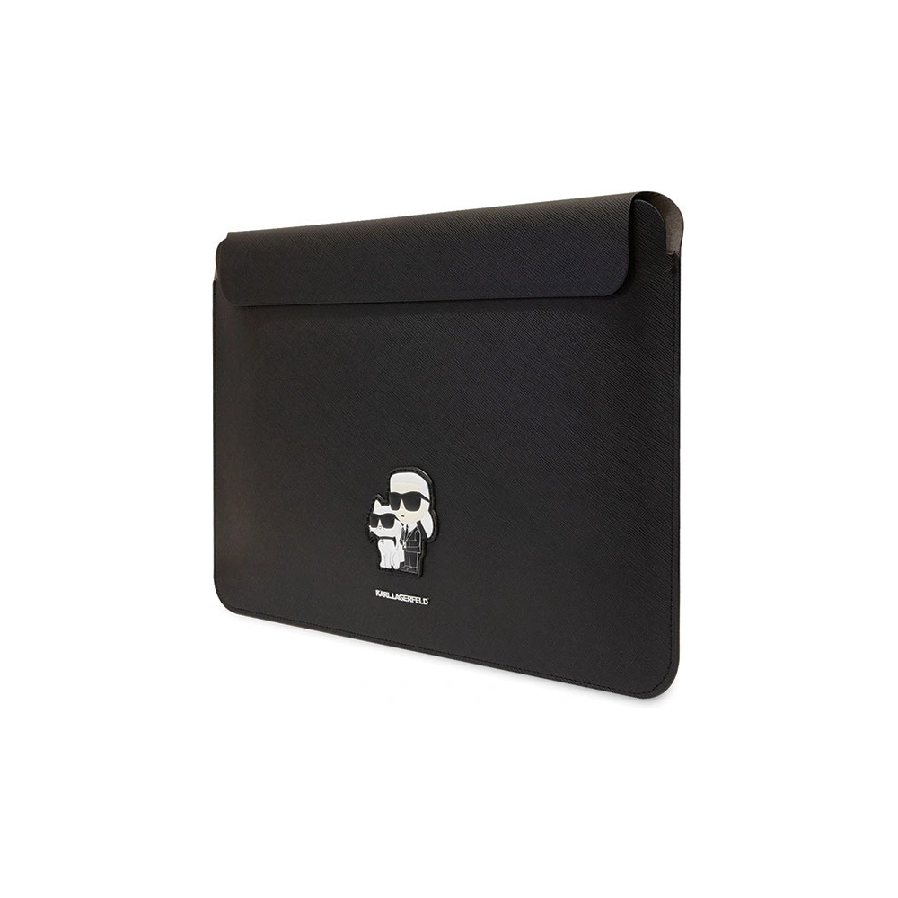 Hurtownia GSM - Etui Karl Lagerfeld Sleeve KLCS16SAKCPMK 16 cali czarny/black Saffiano Karl&Choupette - KLD1601 - {ean13} - Hurt