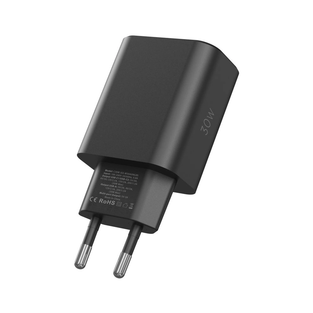 Wholesale Tech-Protect C30W 3-port Network Charger PD 30W QC 3.0 Black - THP2056 - {ean13} - Hurt