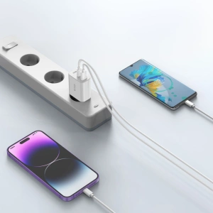 Hurtownia GSM - Síťová nabíječka Tech-Protect C30W 3-portová nabíječka PD 30W QC 3.0 černá - THP2056 - {ean13} - Hurt