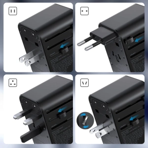 Hurtownia GSM - Síťová nabíječka Choetech PD5009-BK GaN 2xUSB-C/USB-A 65W Power Delivery černá - CHT180 - {ean13} - Hurt