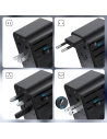 Wholesale Choetech PD5009-BK Wall Charger GaN 2xUSB-C/USB-A 65W Power Delivery black - CHT180 - {ean13} - Hurt