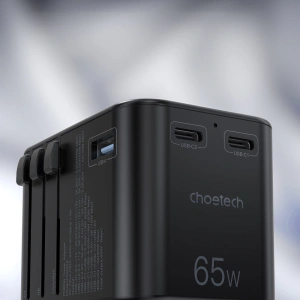Hurtownia GSM - Netzteil Choetech PD5009-BK GaN 2xUSB-C/USB-A 65W Power Delivery schwarz - CHT180 - {ean13} - Hurt