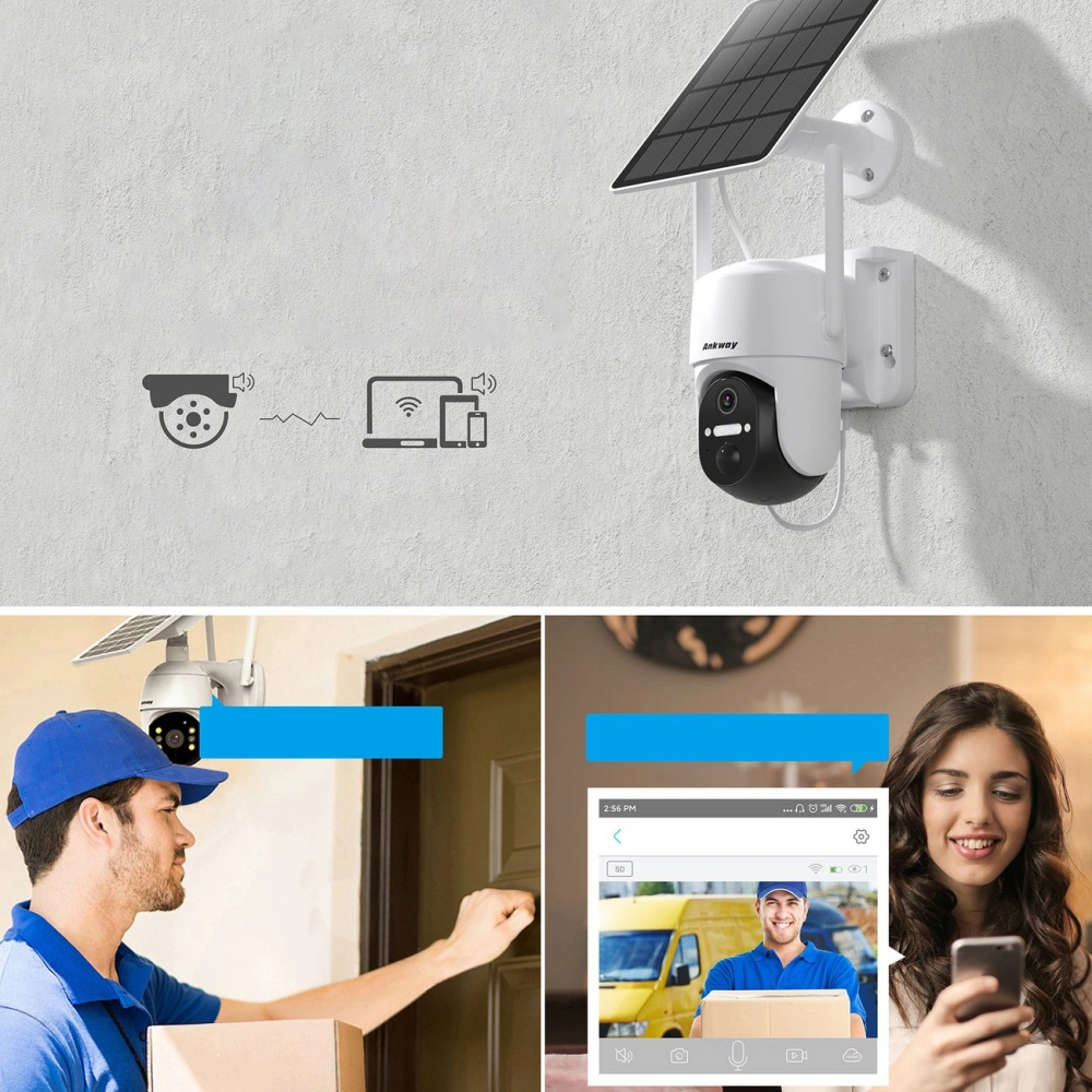 Hurtownia GSM - Kamera Choetech ASC005 WiFi Android/iOS vezérlő alkalmazással + 5W napenergia panel - CHT182 - {ean13} - Hurt