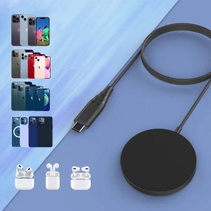 Hurtownia GSM - Magnetikus vezeték nélküli töltő Choetech T518-F-BK 15W MagSafe fekete - CHT183 - {ean13} - Hurt