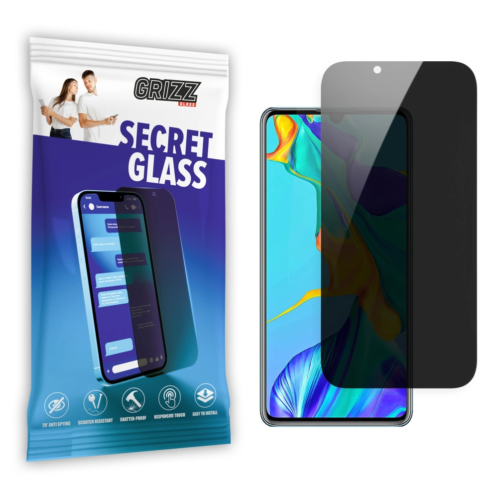 Matowe szkło prywatyzujące GrizzGlass SecretGlass do Huawei P30 Lite