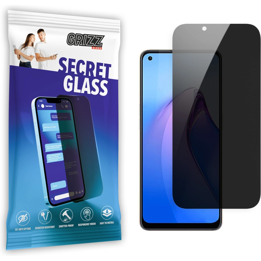 Matowe szkło prywatyzujące GrizzGlass SecretGlass do Oppo Reno 8 T 4G