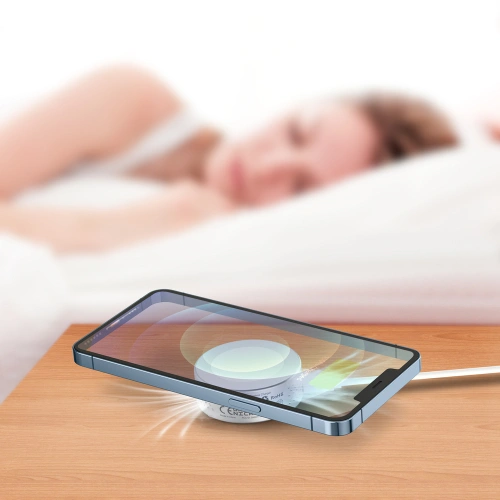 Ładowarka bezprzewodowa Choetech T593-F Qi 15W MagSafe z wentylatorem srebrny + kabel USB-C/USB-C