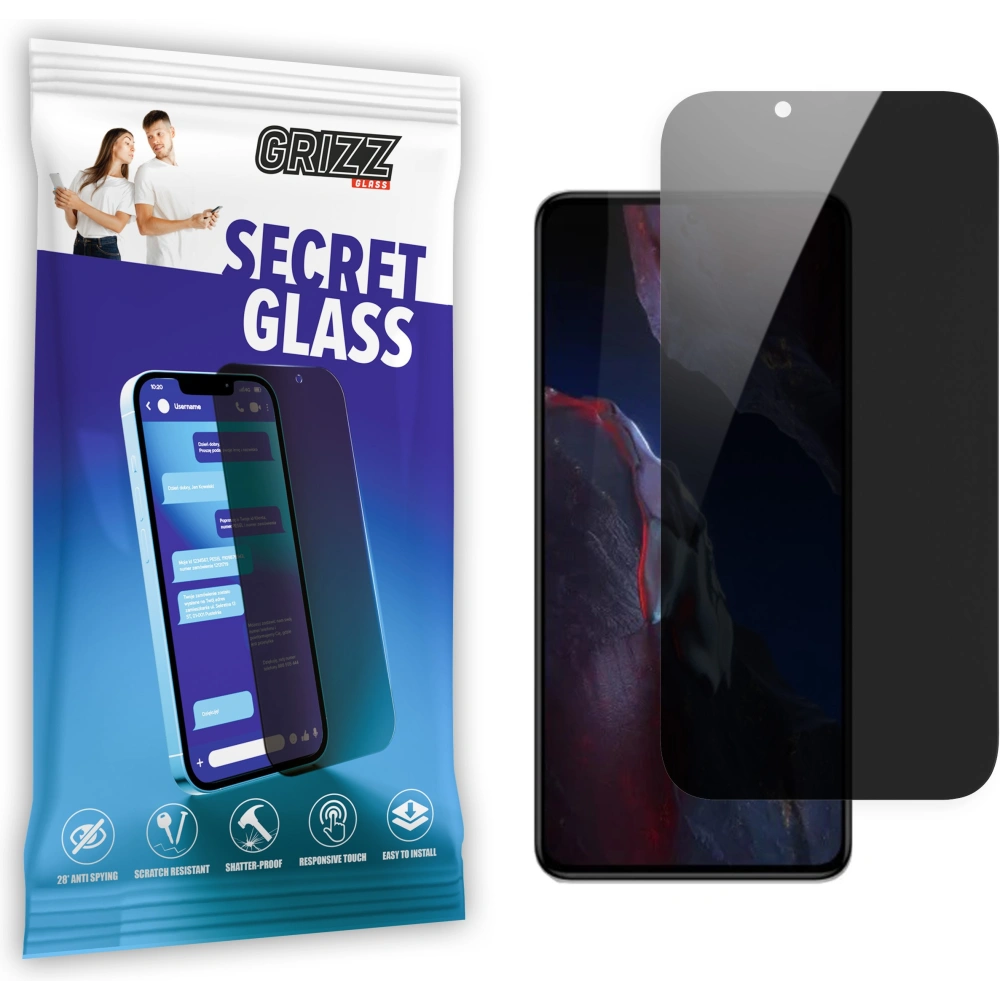 Hurtownia GSM - Sticlă de confidențialitate GrizzGlass SecretGlass pentru Xiaomi POCO F5 Pro - GRZ5239 - {ean13} - Hurt