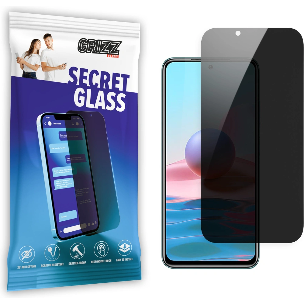 Hurtownia GSM - Pályázati üveg GrizzGlass SecretGlass a Xiaomi Redmi Note 10 Pro-hoz - GRZ5246 - {ean13} - Hurt