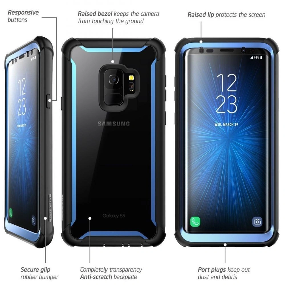 Hurtownia GSM - Etui Supcase IBLSN Ares Galaxy S9 Černá/Modrá - SPC002 - {ean13} - Hurt