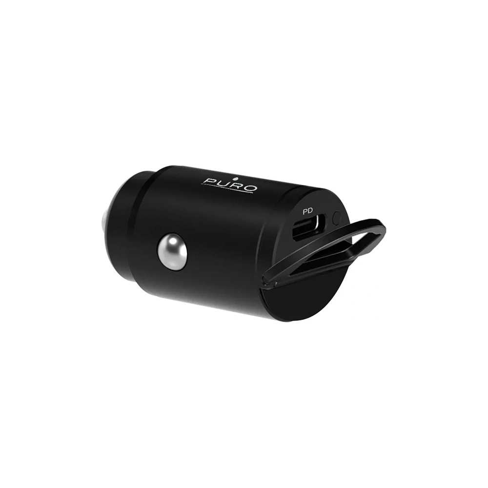 Hurtownia GSM - PURO Mini Auto-Schnellladegerät USB-C Power Delivery 20W (schwarz) - PUR718 - {ean13} - Hurt