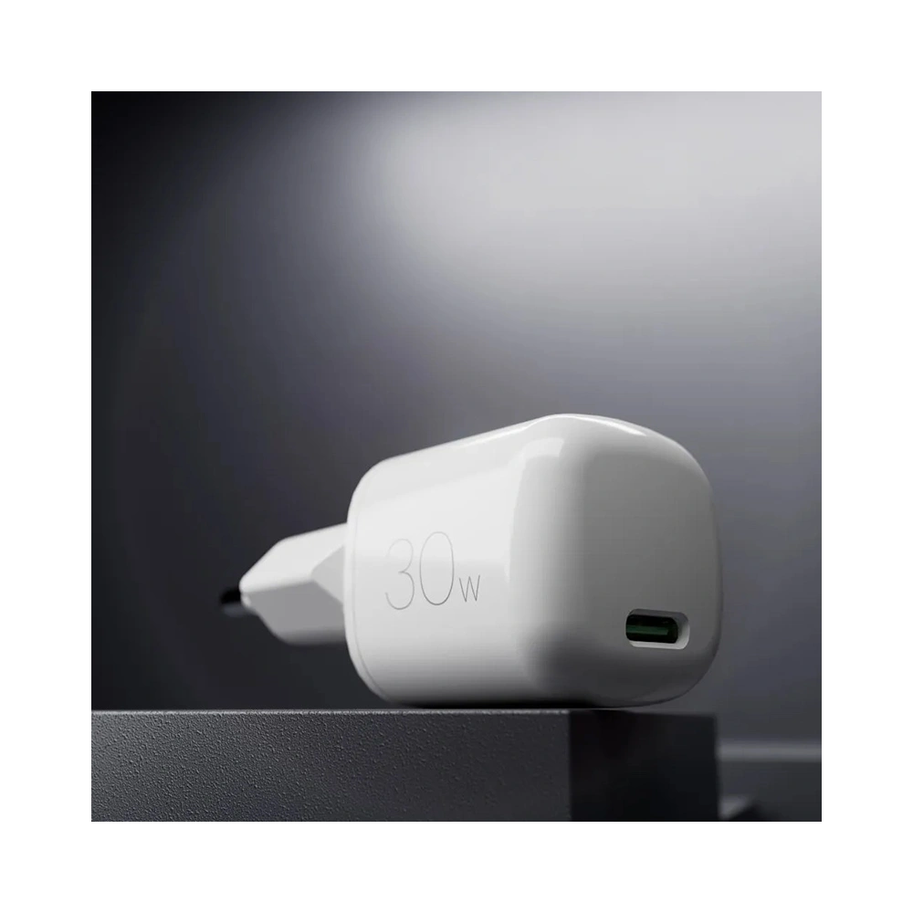 Hurtownia GSM - Ładowarka sieciowa PURO MiniPro Wall Charger GaN USB-C 30W PD (biały) - PUR720 - {ean13} - Hurt