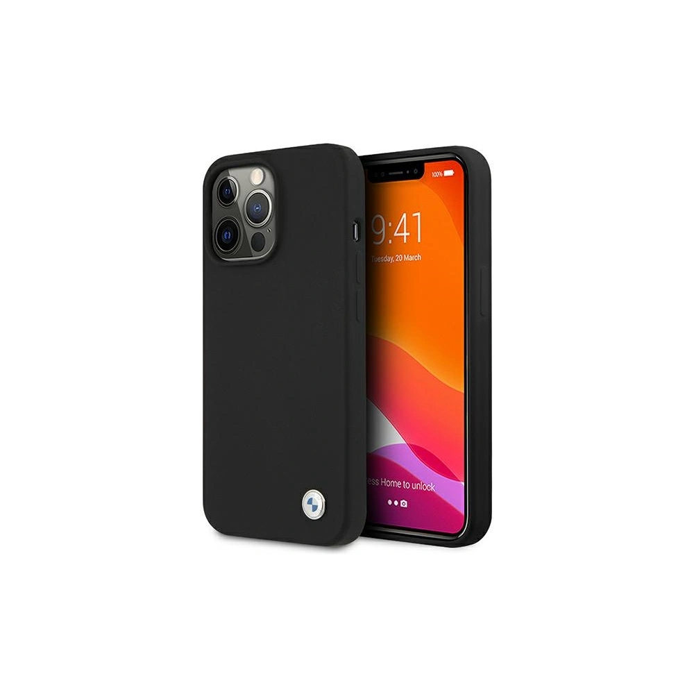 Wholesale BMW BMHCP13LMSILBK Apple iPhone 13 Pro black hardcase Silicone Signature - BMW477 - {ean13} - Hurt
