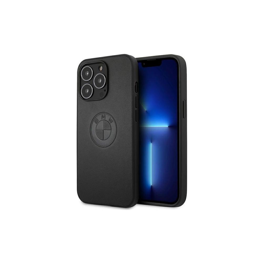 Hurtownia GSM - Etui BMW BMHCP13LREELK Apple iPhone 13 Pro černý/black hardcase Leather Emboss - BMW478 - {ean13} - Hurt