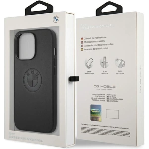 Wholesale BMW BMHCP13LREELK Apple iPhone 13 Pro black hardcase Leather Emboss - BMW478 - {ean13} - Hurt