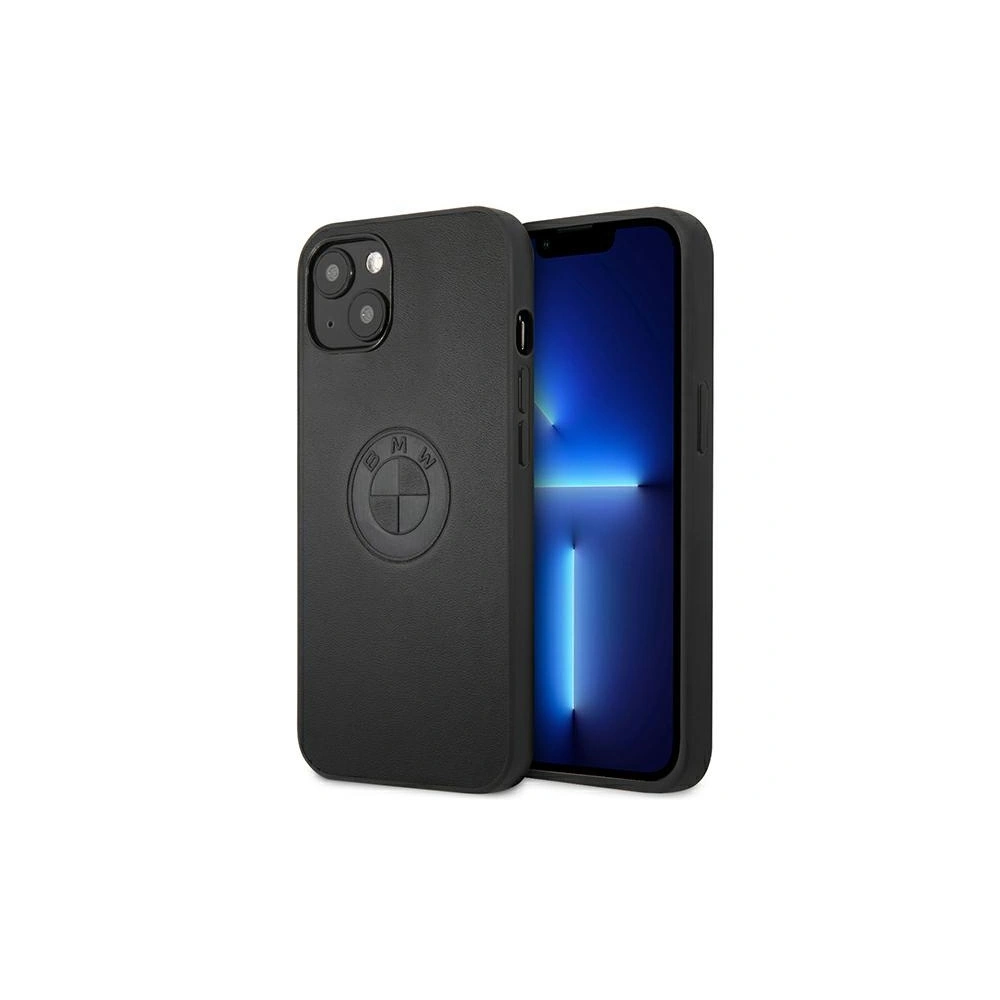 Hurtownia GSM - Etui BMW BMHCP13MREELK Apple iPhone 13 negru/black hardcase Leather Emboss - BMW480 - {ean13} - Hurt