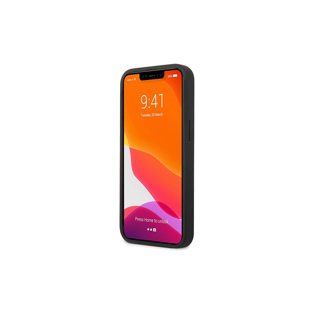 Hurtownia GSM - Etui BMW BMHCP13MRPSLK Apple iPhone 13 negru/black hardcase din piele cu linii debosate - BMW481 - {ean13} - Hurt