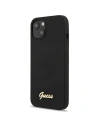 Etui Guess GUHCP13MLSLMGBK Apple iPhone 13 negru/czarny hardcase Silicon Script Logo Auriu