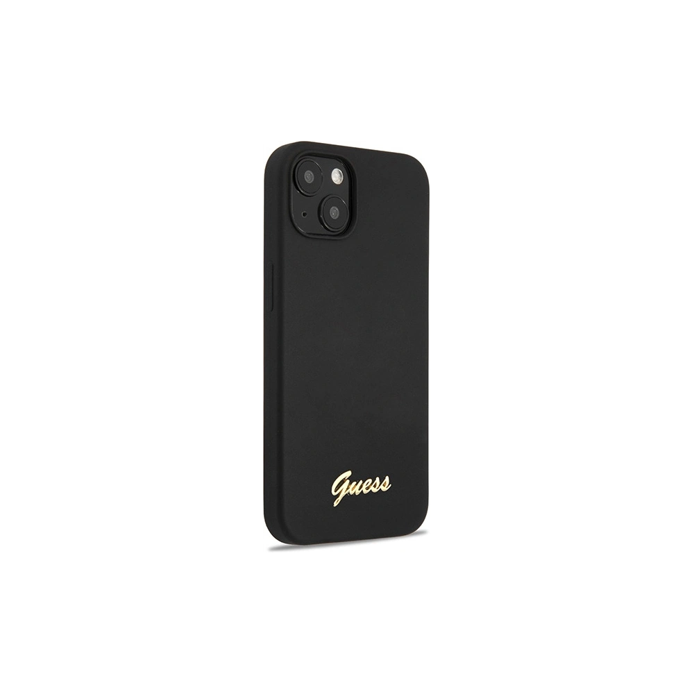 Hurtownia GSM - Etui Guess GUHCP13MLSLMGBK Apple iPhone 13 negru/czarny hardcase Silicon Script Logo Auriu - GUE2633 - {ean13} - Hurt