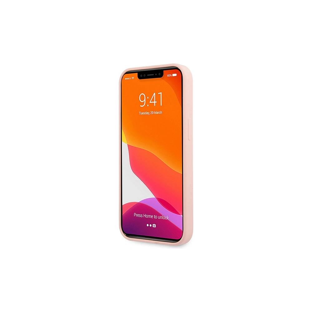Hurtownia GSM - Etui Guess GUHCP13MLSLMGLP Apple iPhone 13 roz cu lumina/roz deschis hardcase din silicon Script Logo Aurit - GUE2634 - {ean13} - Hurt