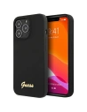 Etui Guess GUHCP13XLSLMGBK Apple iPhone 13 Pro Max black/czarny hardcase Silicone Script Gold Logo