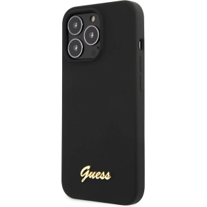 Hurtownia GSM - Etui Guess GUHCP13XLSLMGBK Apple iPhone 13 Pro Max černé/hardcase silikon Script Gold Logo - GUE2635 - {ean13} - Hurt