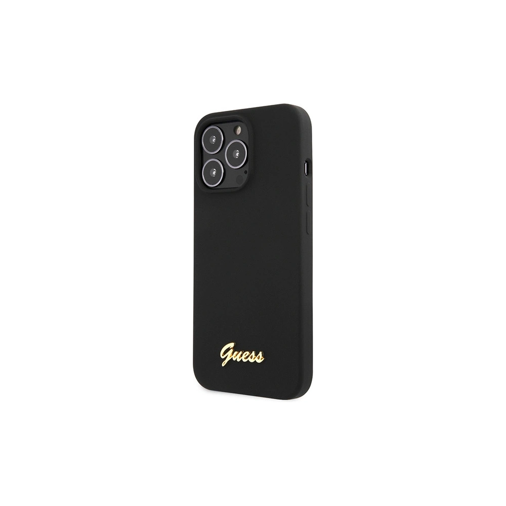 Hurtownia GSM - Etui Guess GUHCP13XLSLMGBK Apple iPhone 13 Pro Max černé/hardcase silikon Script Gold Logo - GUE2635 - {ean13} - Hurt
