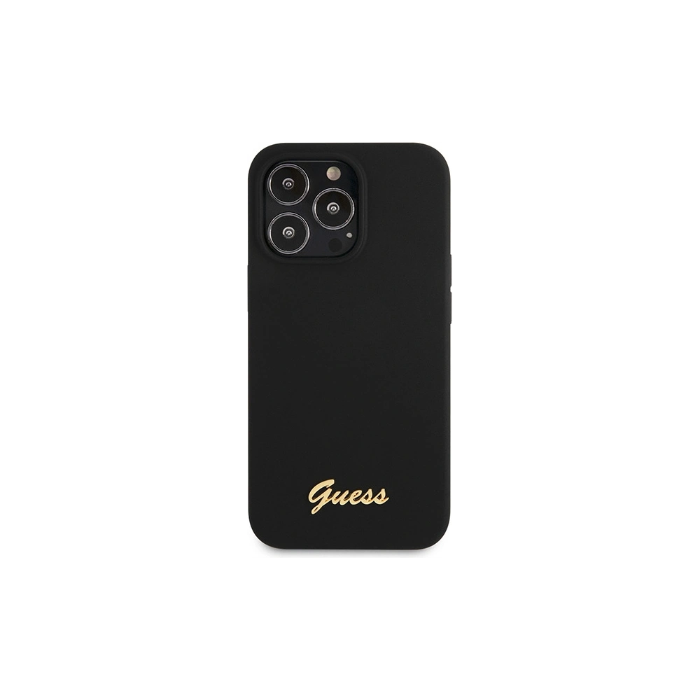 Hurtownia GSM - Etui Guess GUHCP13XLSLMGBK Apple iPhone 13 Pro Max černé/hardcase silikon Script Gold Logo - GUE2635 - {ean13} - Hurt