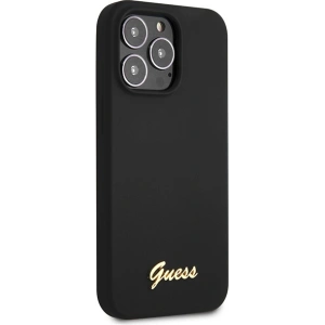 Hurtownia GSM - Etui Guess GUHCP13XLSLMGBK Apple iPhone 13 Pro Max černé/hardcase silikon Script Gold Logo - GUE2635 - {ean13} - Hurt