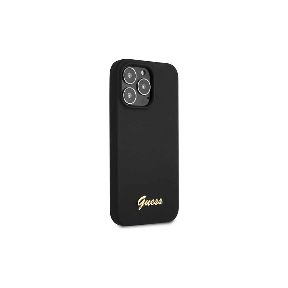 Hurtownia GSM - Etui Guess GUHCP13XLSLMGBK Apple iPhone 13 Pro Max černé/hardcase silikon Script Gold Logo - GUE2635 - {ean13} - Hurt