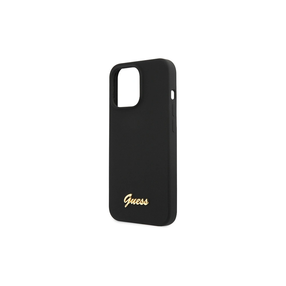 Hurtownia GSM - Etui Guess GUHCP13XLSLMGBK Apple iPhone 13 Pro Max černé/hardcase silikon Script Gold Logo - GUE2635 - {ean13} - Hurt