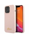 Hurtownia GSM - Etui Guess GUHCP13XLSLMGLP Apple iPhone 13 Pro Max jasnorůžový/light pink hardcase silikonový Script Gold Logo - GUE2636 - {ean13} - Hurt
