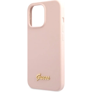 Hurtownia GSM - Etui Guess GUHCP13XLSLMGLP Apple iPhone 13 Pro Max jasnorůžový/light pink hardcase silikonový Script Gold Logo - GUE2636 - {ean13} - Hurt