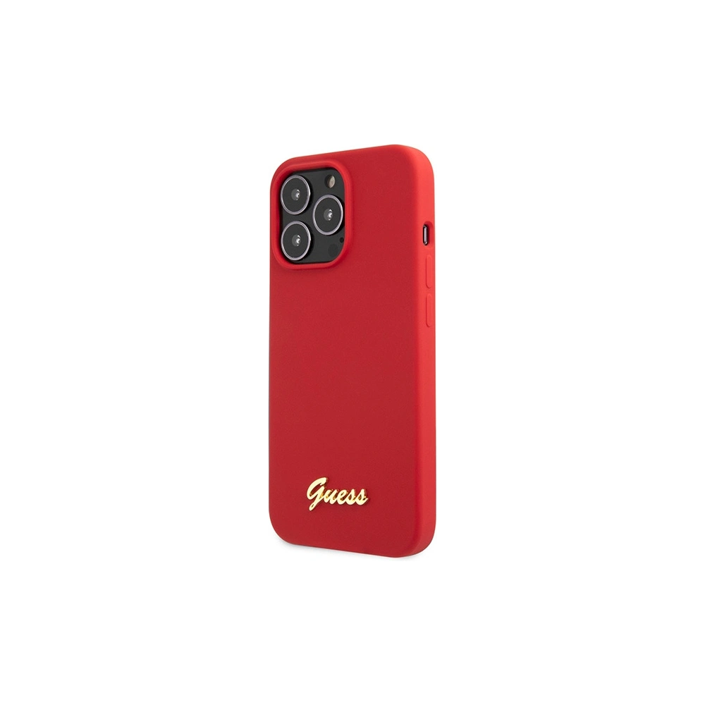 Hurtownia GSM - Etui Guess GUHCP13XLSLMGRE Apple iPhone 13 Pro Max červený/burgundský tvrdý kryt silikon Vintage Gold Logo - GUE2637 - {ean13} - Hurt
