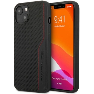 Hurtownia GSM - Etui Mercedes AMG AMHCP13MDEBK Apple iPhone 13 czarny/black hardcase Leather&Carbon Red Stitching - MRS77 - {ean13} - Hurt