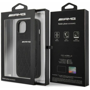 Hurtownia GSM - Etui Mercedes AMG AMHCP13MOSDBK Apple iPhone 13 czarny/black hardcase Leather Curved Lines - MRS78 - {ean13} - Hurt