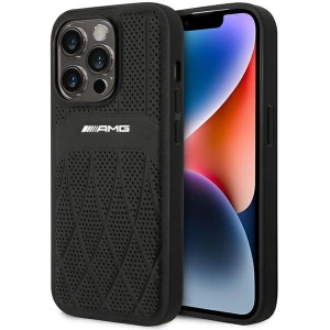 Hurtownia GSM - Etui Mercedes AMG AMHMP14LOSDBK Apple iPhone 14 Pro czarny/black hardcase Leather Curved Lines MagSafe - MRS80 - {ean13} - Hurt