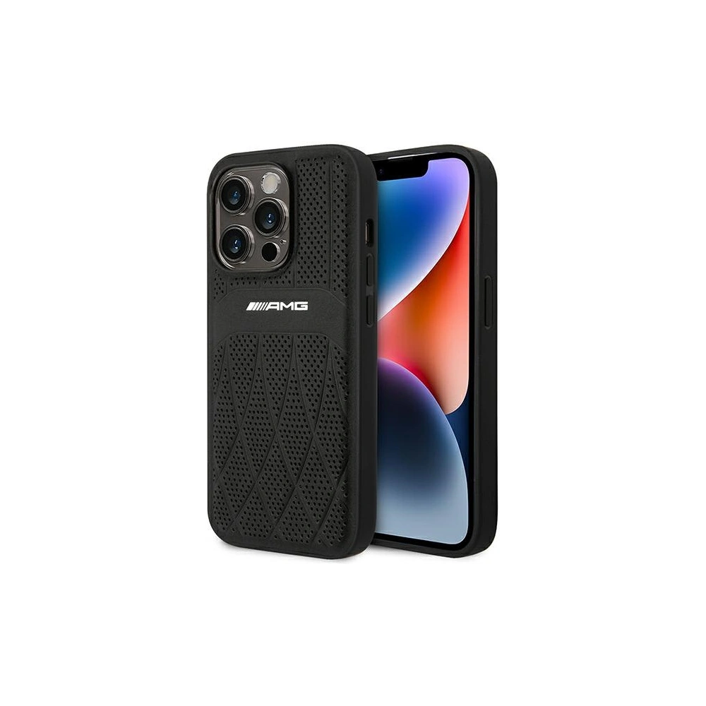 Hurtownia GSM - Etui Mercedes AMG AMHMP14LOSDBK Apple iPhone 14 Pro černý/black hardcase Leather Curved Lines MagSafe - MRS80 - {ean13} - Hurt
