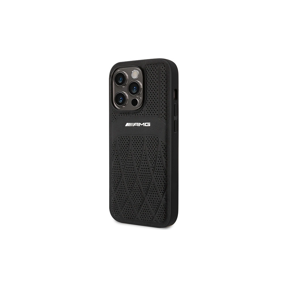 Hurtownia GSM - Etui Mercedes AMG AMHMP14LOSDBK Apple iPhone 14 Pro schwarz/hardcase Leder Curved Lines MagSafe - MRS80 - {ean13} - Hurt