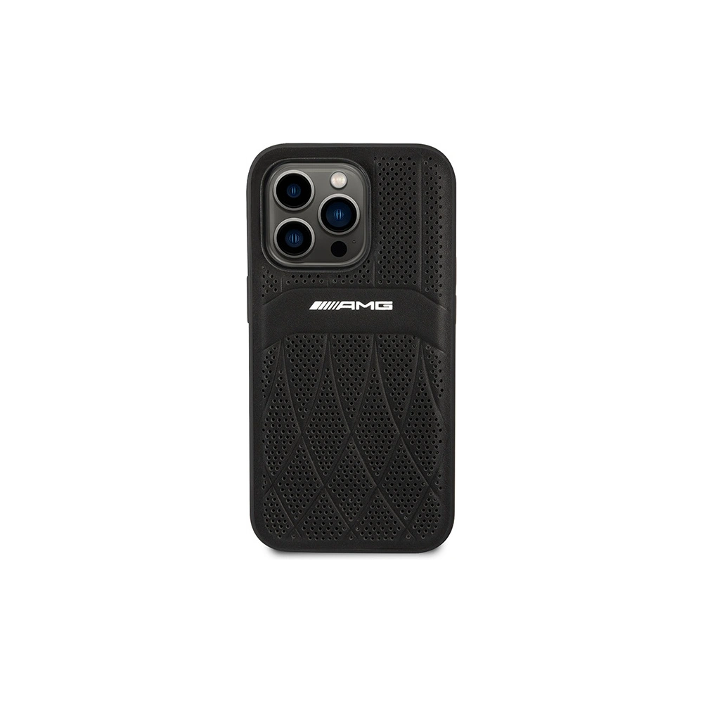 Hurtownia GSM - Etui Mercedes AMG AMHMP14LOSDBK Apple iPhone 14 Pro černý/black hardcase Leather Curved Lines MagSafe - MRS80 - {ean13} - Hurt